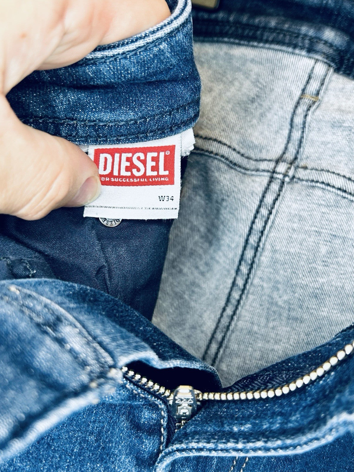 Diesel Thavar Jeans Men’s Size 34x32 Dark Wash Slim Skinny Fit