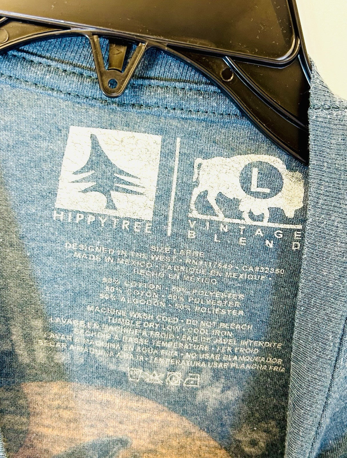 HippyTree Supply And Wave & Wildlife Service Co Long Sleeve Blue Men’s Large