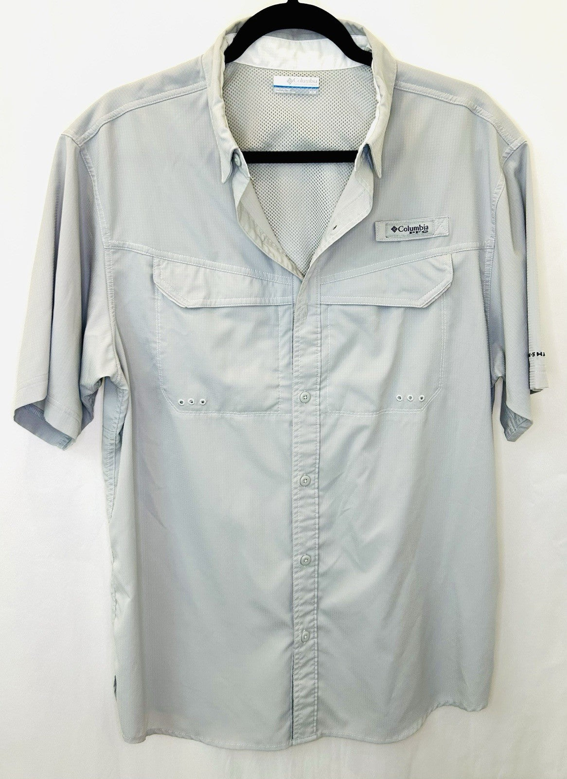 Columbia PFG Omni-Wick Fishing Shirt Mens Medium Button-Up Lightweight Hiking