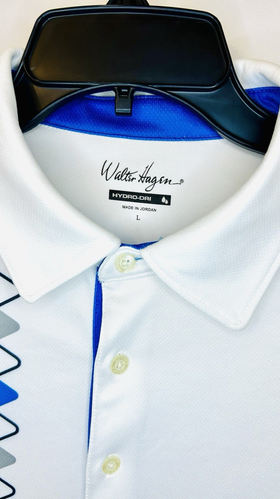 NWOT Walter Hagen Performance Golf Hydro-Dry Polo / White / Men’s Large / New
