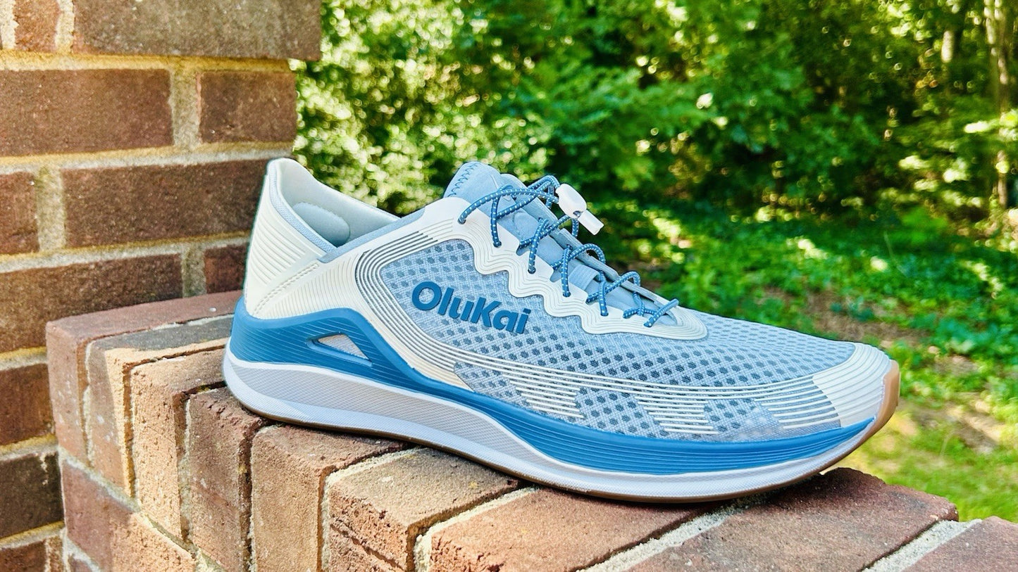 NWOT OLUKAI Men's Ahi Marine Shoe | Blue Pearl/White Sand | Size 14 | $150 New