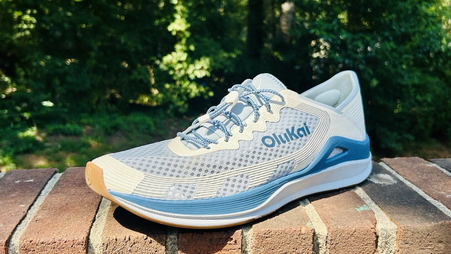 NWOT OLUKAI Men's Ahi Marine Shoe | Blue Pearl/White Sand | Size 14 | $150 New