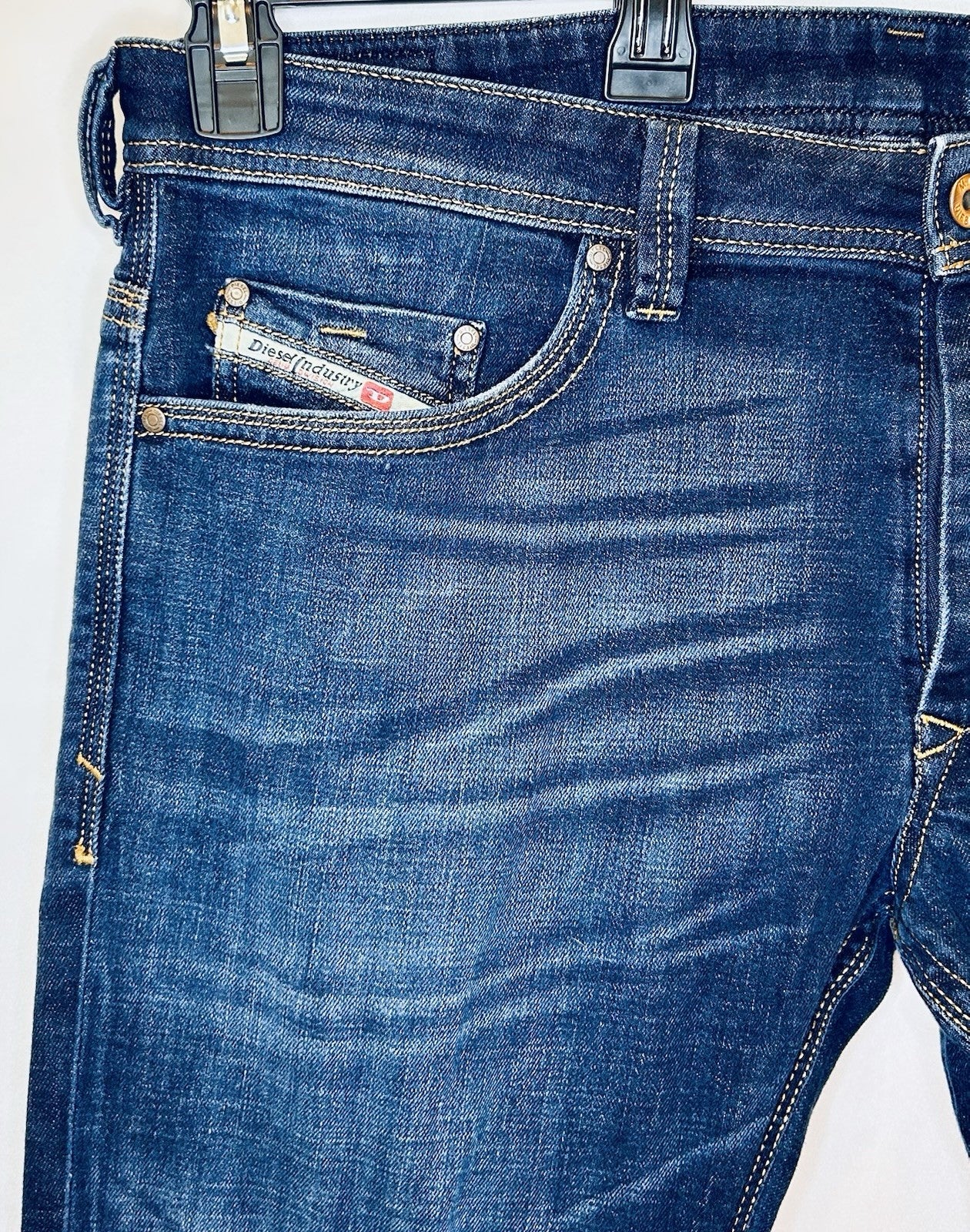 Diesel Jeans Thanaz Men’s 36x32 Slim Skinny Fit Dark Wash
