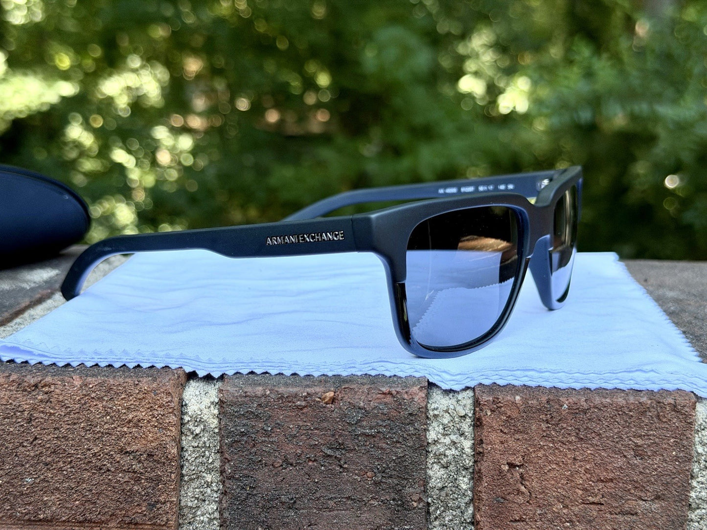 Armani Exchange AX4026S Sunglasses Men Matte Dark Blue Grey Lens 56mm 812287 3N