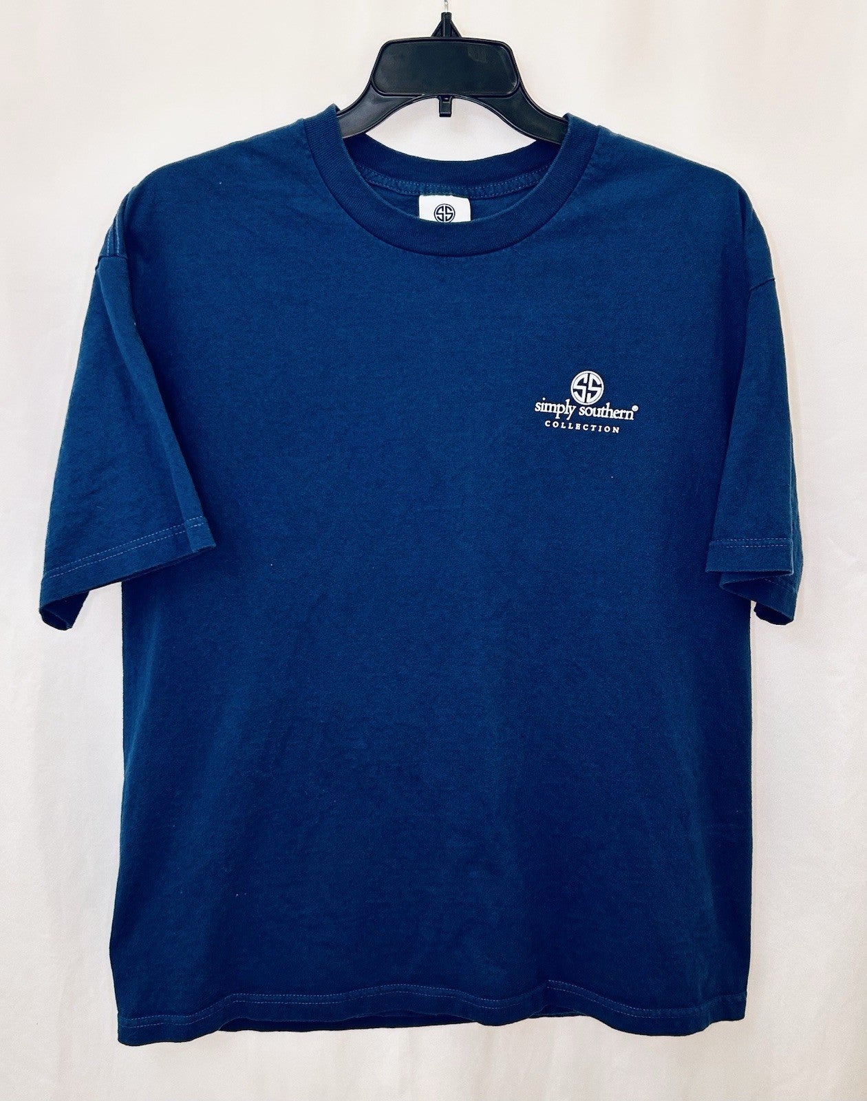 Simply Southern T Shirt Women’s Large Blue God Is My Anchor Short Sleeve