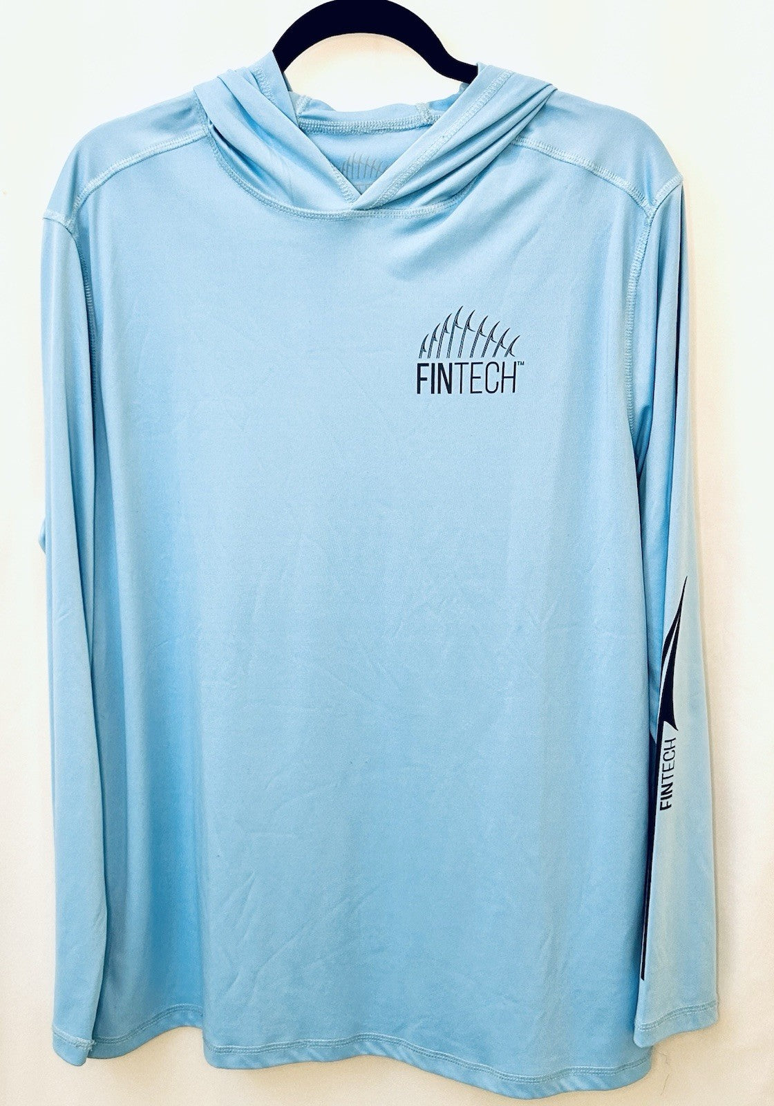 FinTech Sun Defender L/S UV Performance Hoodie - Blue - Men's Large