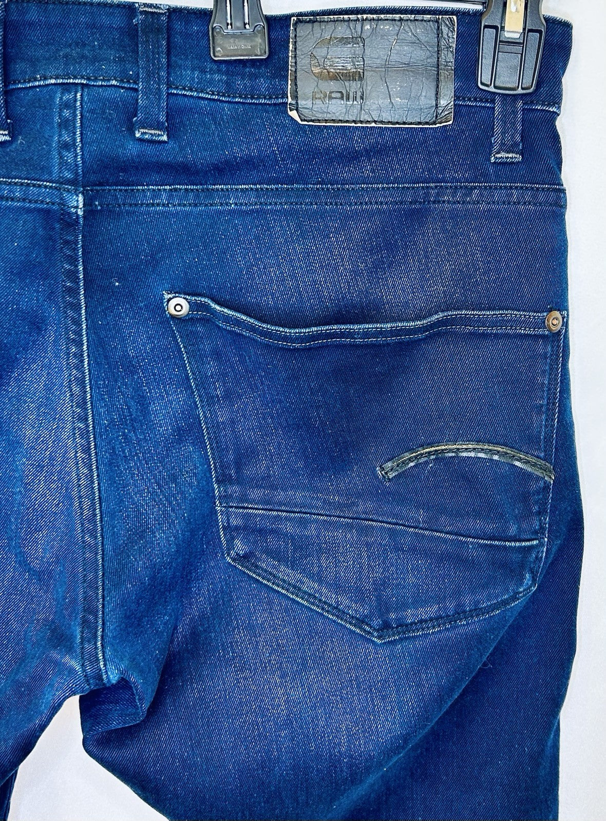 G-Star Raw Jeans Men’s 34x30 Blue Denim Revend Super Slim | Tapered