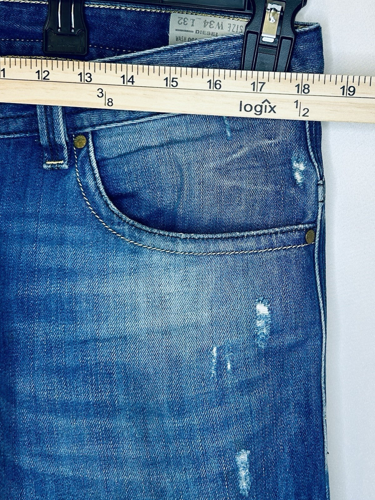 Diesel Thavar Jeans Men’s Size 34x32 Medium Wash Slim Skinny Fit