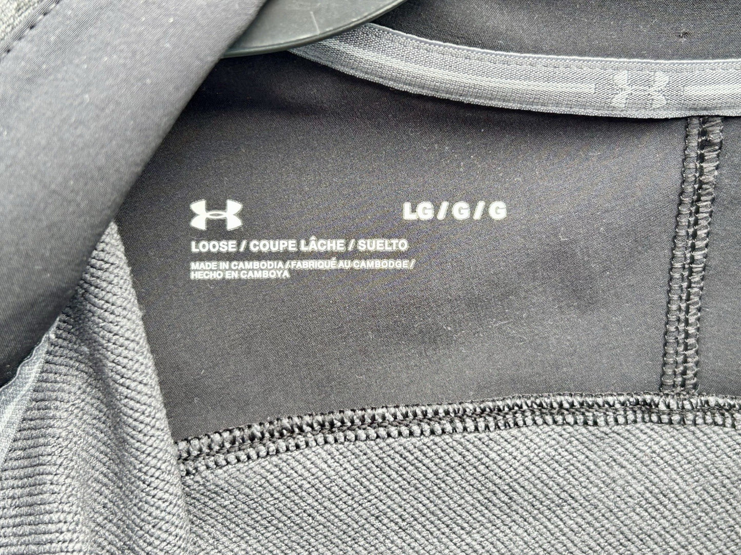 UNDER ARMOUR LOOSE ColdGear Mens Large 1/4 Zip Pullover Lightweight Fleece Gray