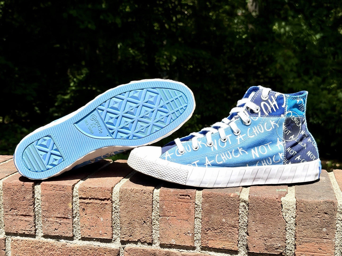 Converse UNT1TL3D Hi "Not A Chuck" University Blue Patchwork Men's Size 11.5