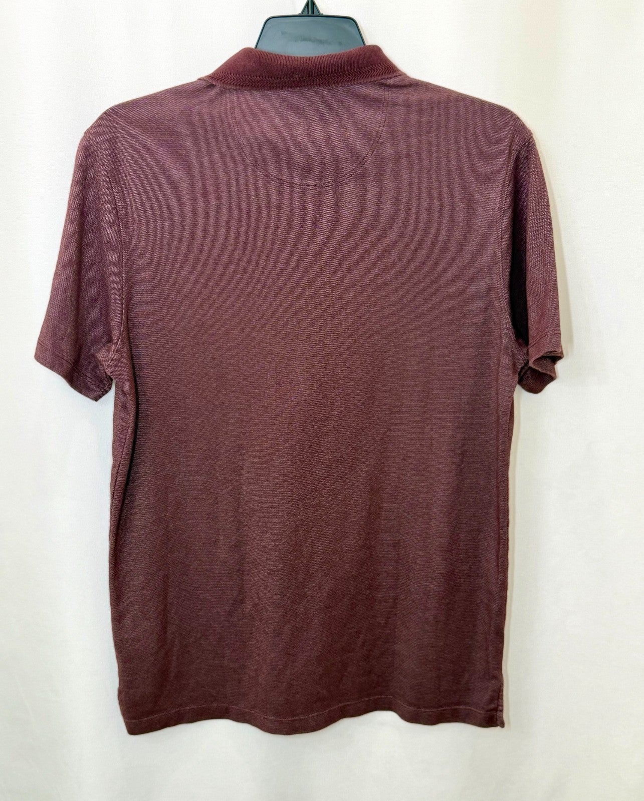 Nordstrom Men's Shop Size Small S Polo Shirt Short Sleeve Burgundy Supima Cotton