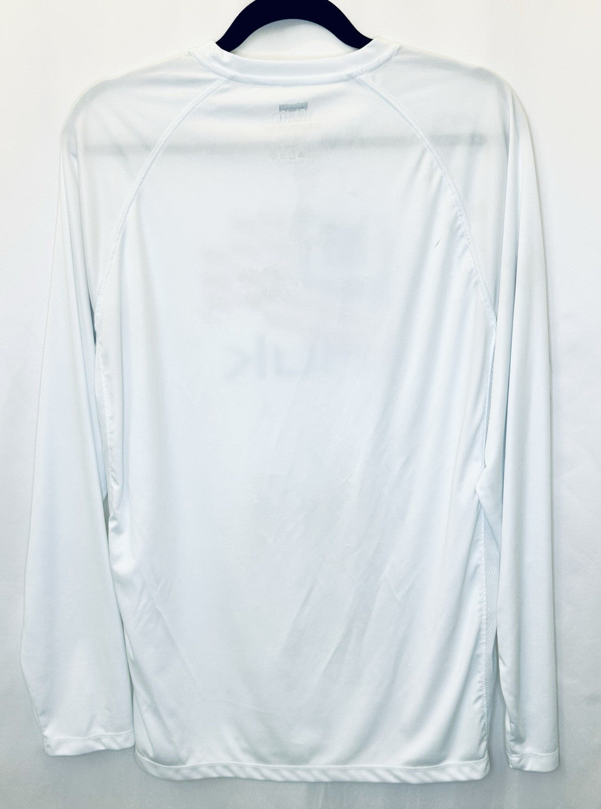 Men's Huk Pursuit Flag Long Sleeve White Shirt Size Large MSRP $45