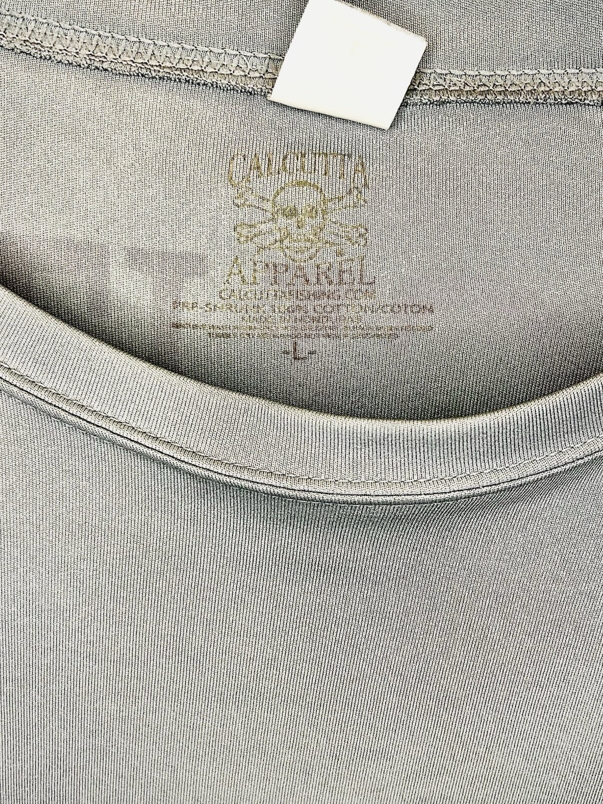 Calcutta “Pirate In Blood…” Performance L/S Fishing Shirt Grey Men’s Large