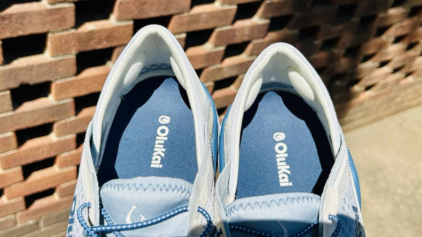 NWOT OLUKAI Men's Ahi Marine Shoe | Blue Pearl/White Sand | Size 14 | $150 New