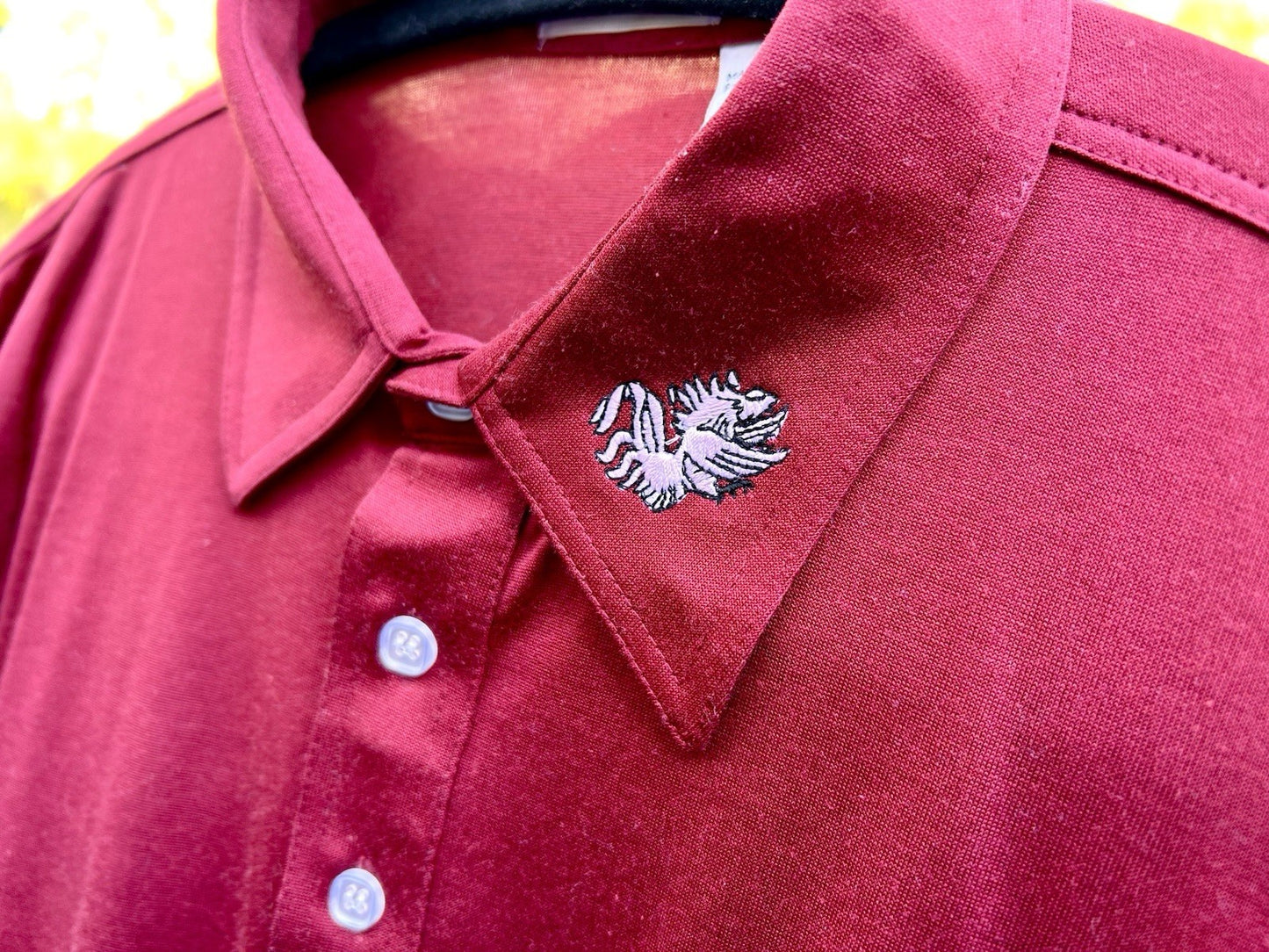 Carolina Gamecocks Burgundy Winner Mate Sportsman Lightweight Polo