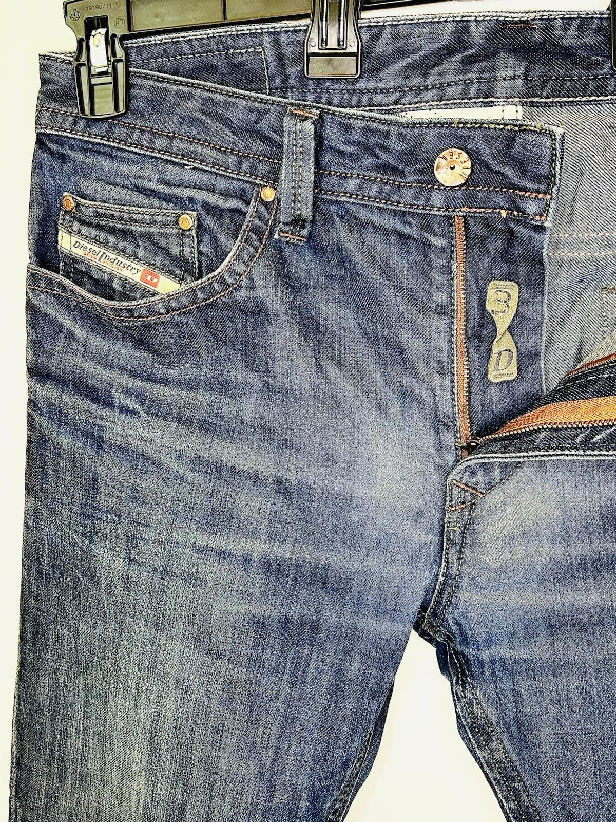 Diesel Thavar 3D Jeans Men’s Size 34x32 Dark Wash Slim Skinny Fit