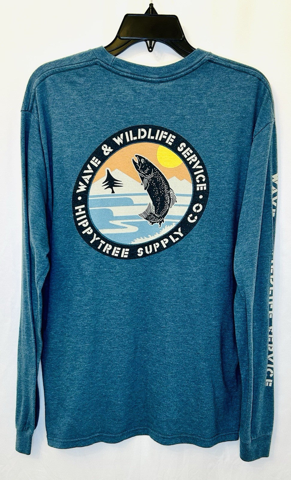 HippyTree Supply And Wave & Wildlife Service Co Long Sleeve Blue Men’s Large
