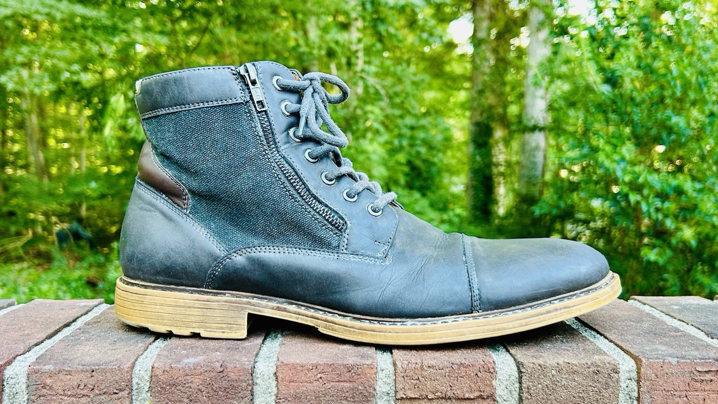 Sonoma Gray Zip-up & Lace-up Ankle Boots Men's Size 13M