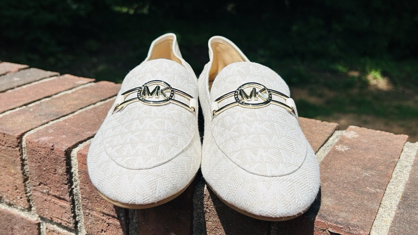 New MICHAEL KORS Charlton Loafer Leather | Bright White | 11M Size | Retail $155