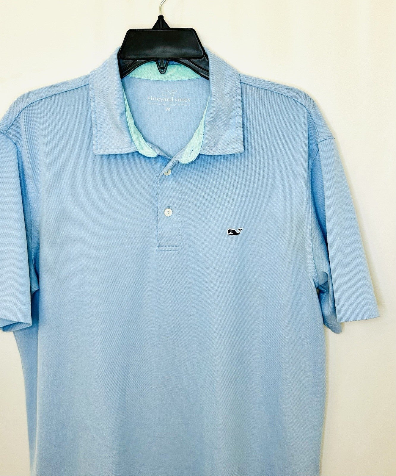Vineyard Vines Performance Men's M Medium Golf Shirt Polo Collared S/S Blue Logo