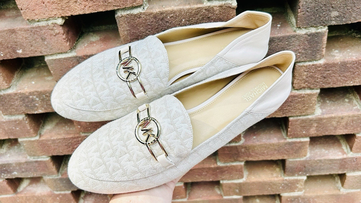 New MICHAEL KORS Charlton Loafer Leather | Bright White | 11M Size | Retail $155