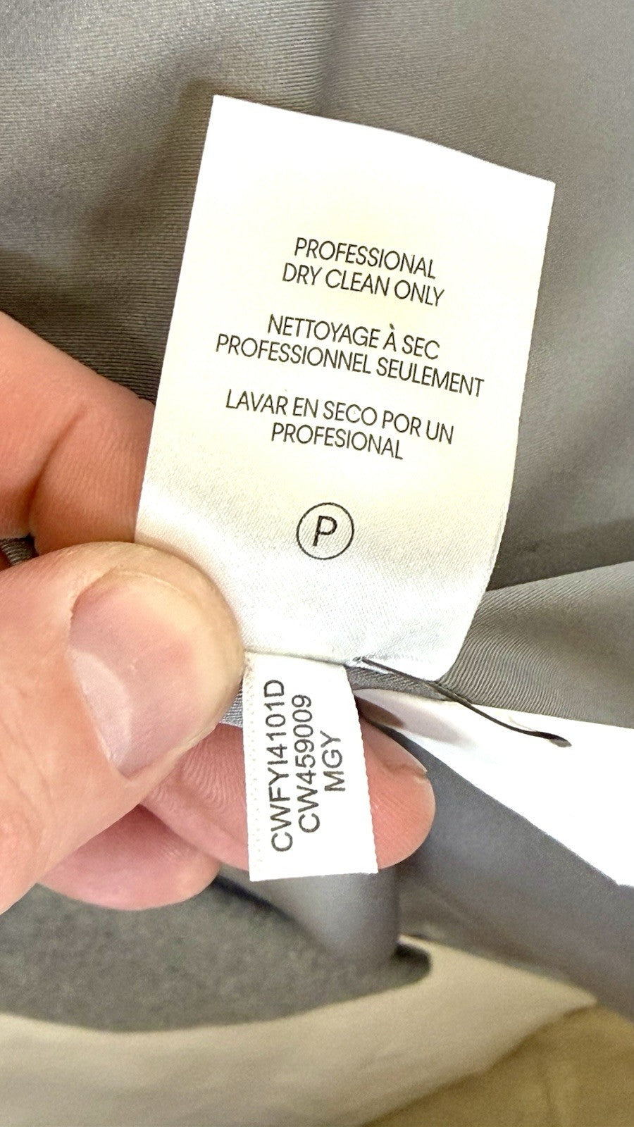 Calvin Klein Gray Double Breasted Mid-Length Pea Coat Women Long Sleeve Size M