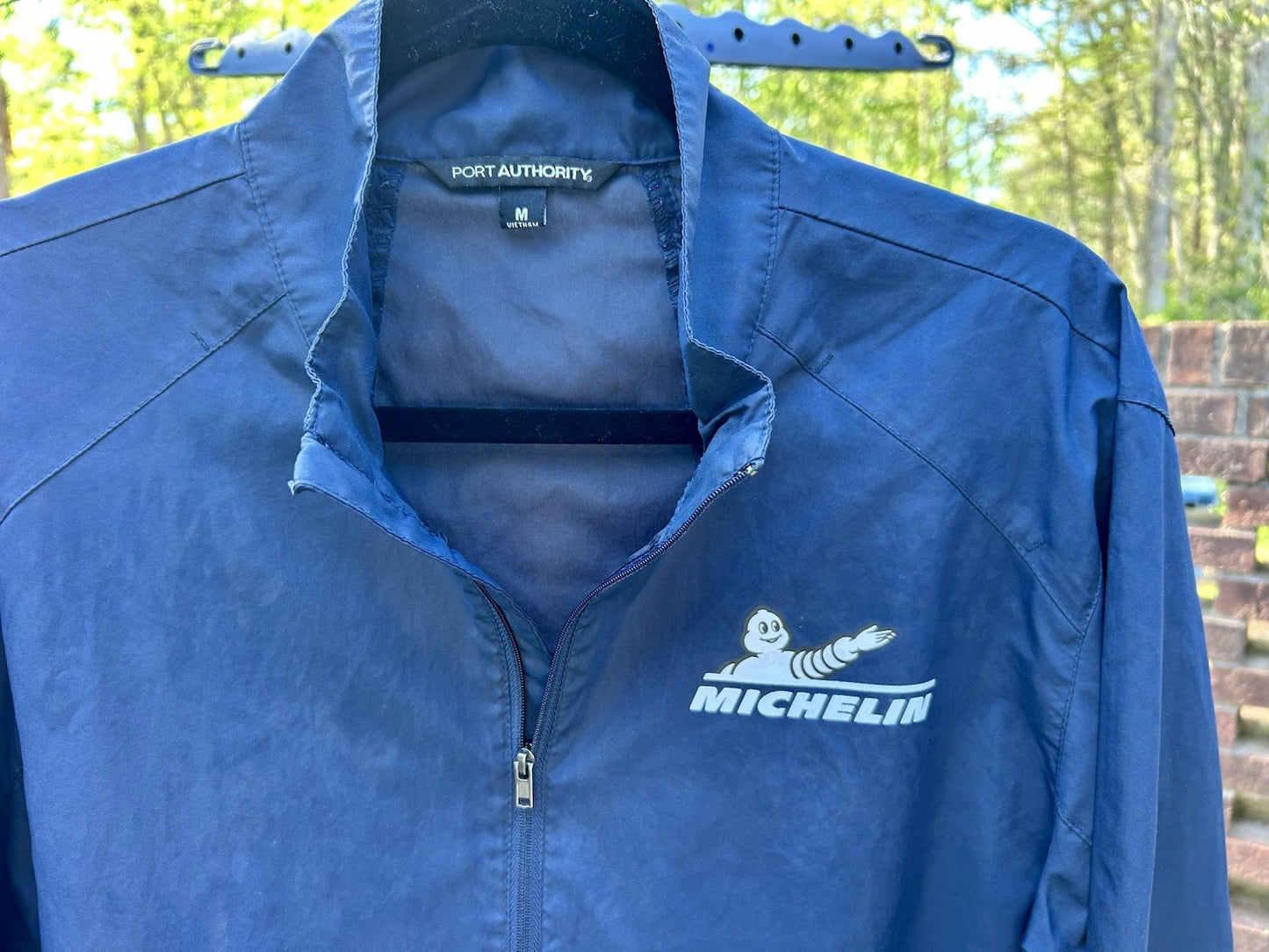 Port Authority/Michelin Tires Navy Track Windbreaker Pullover Men’s Medium