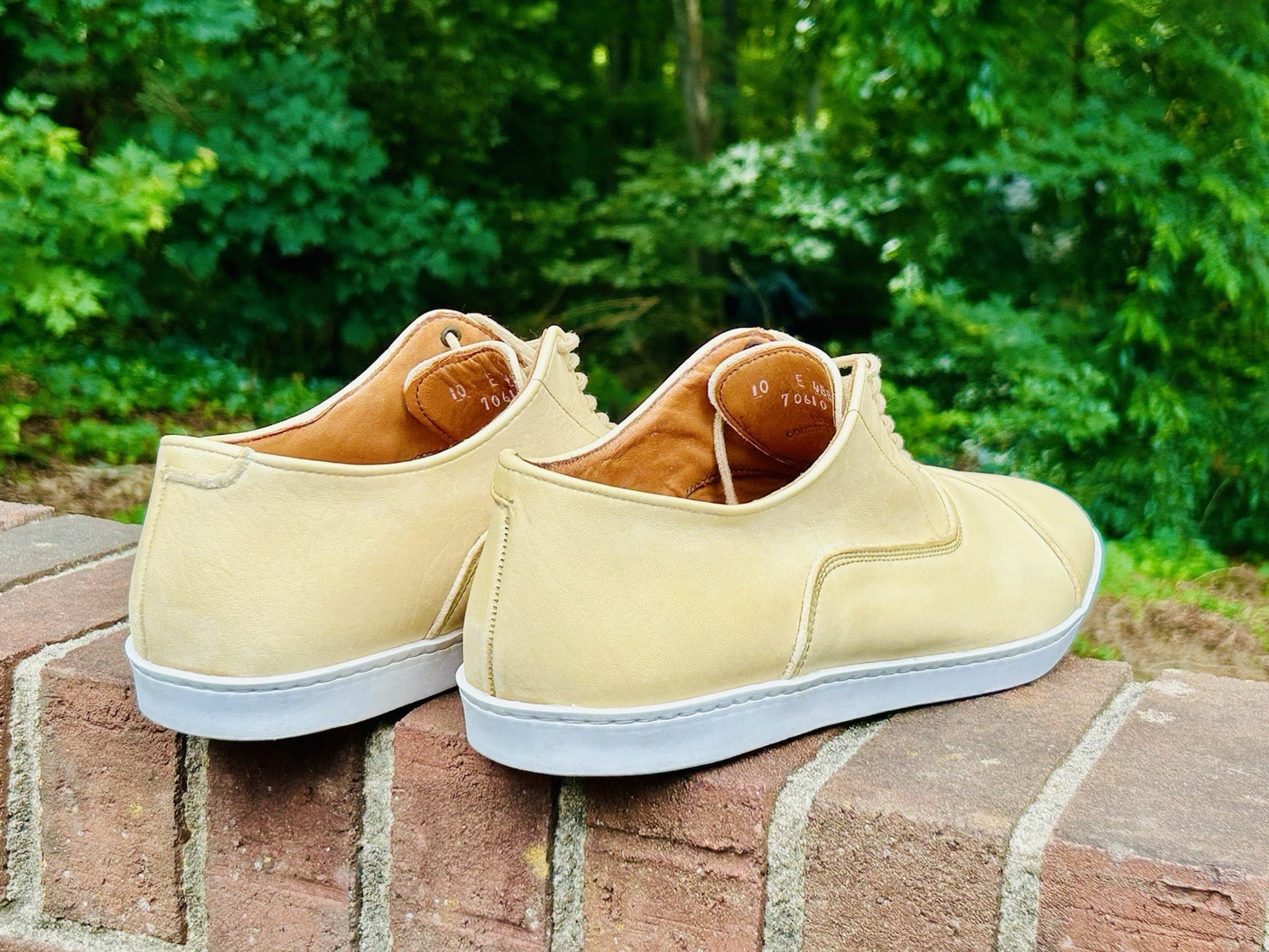 Allen Edmonds Men’s Park Sneaker | Size 10 | Parchment Leather | $300 Retail