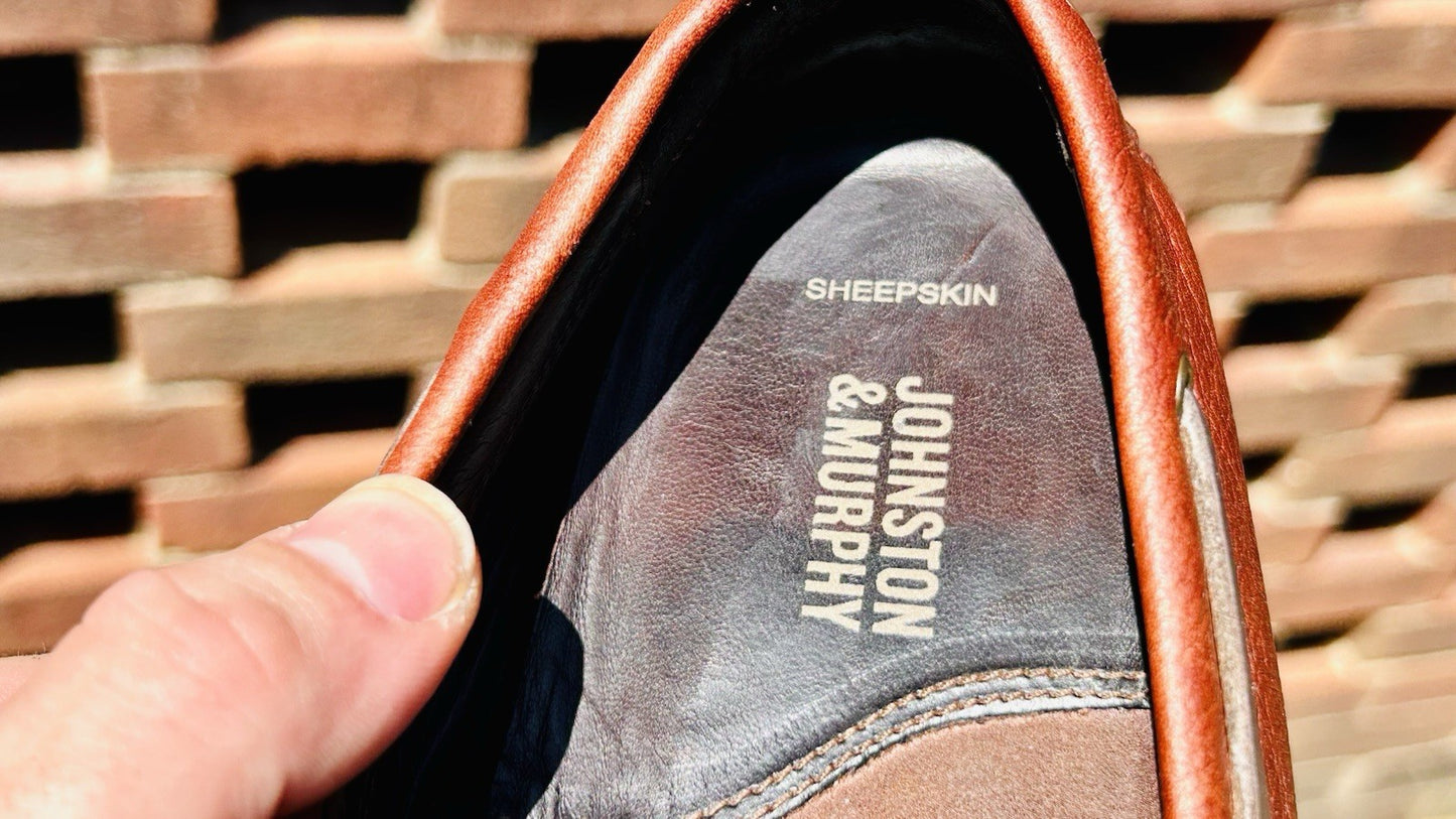 Johnson & Murphy Men’s 8M / Brown Leather Driving Loafers / J&M Flex / See Pics!
