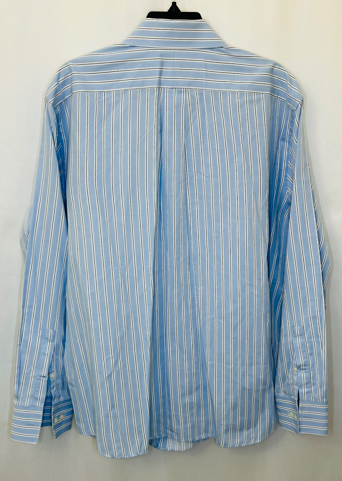 Michael Kors Shirt Mens Dress Shirt Regular Blue White Striped SZ 17 1/2