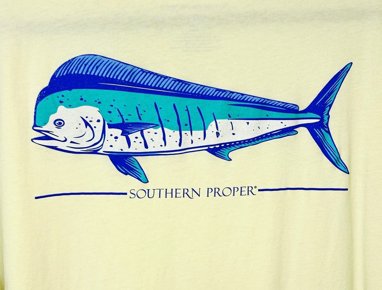 Southern Proper - DOLPHIN SS TEE - Tuna - Banana Yellow - Men’s Large