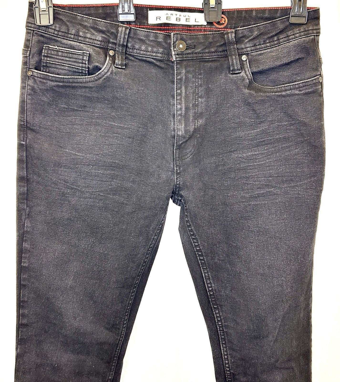 Artful Rebel Jeans Men's 34x32 Black Denim Slim Straight Leg