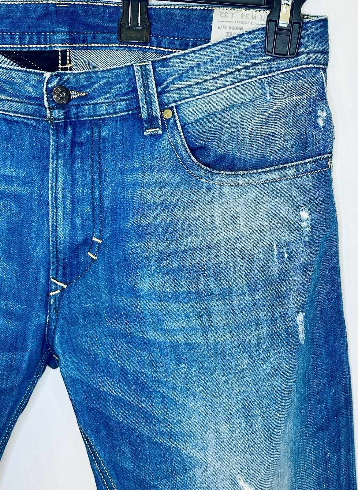 Diesel Thavar Jeans Men’s Size 34x32 Medium Wash Slim Skinny Fit
