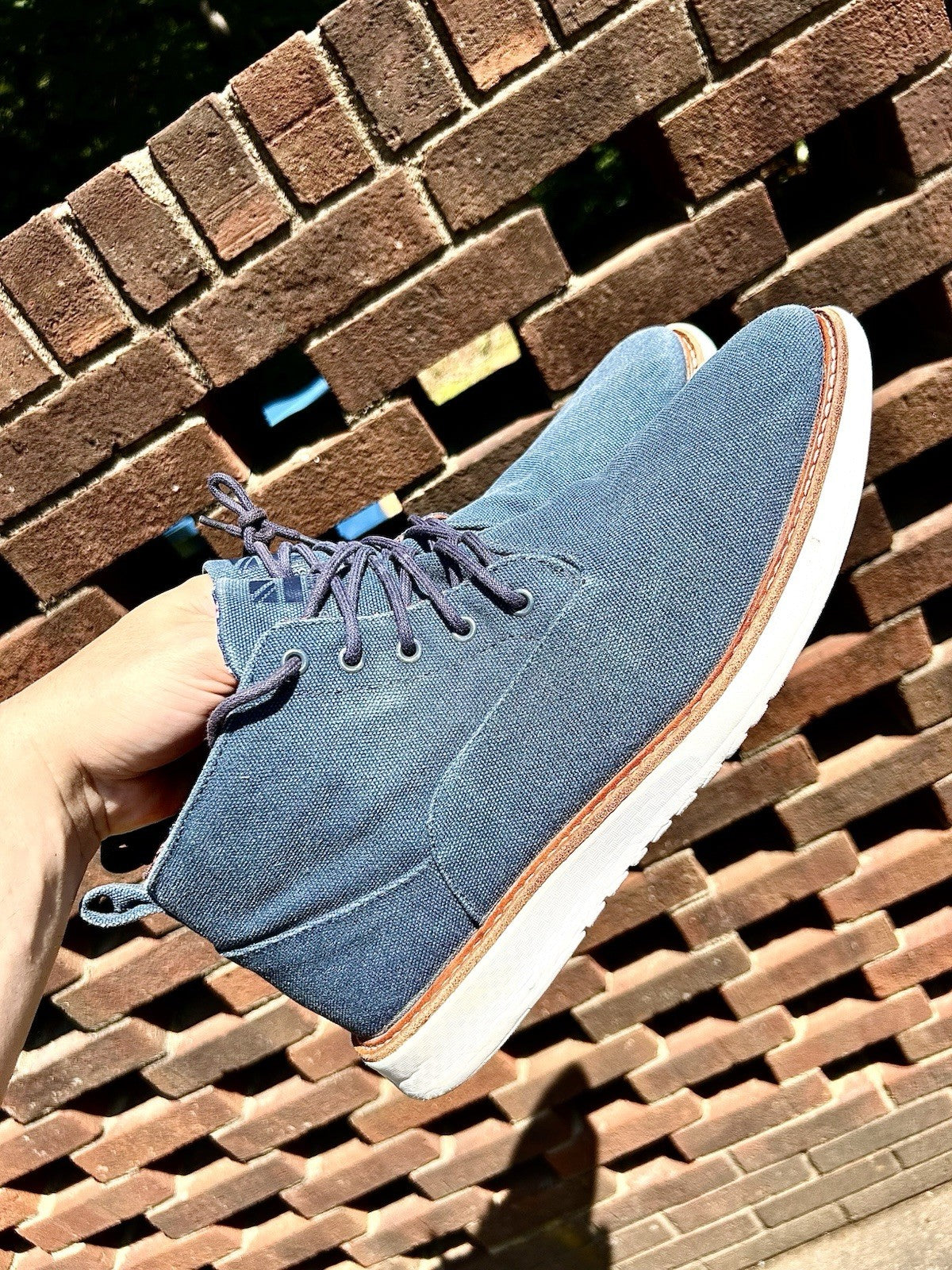 Ben Sherman Omega Casual Chukka | Men’s Sz 12 Blue Canvas Lace Up Chukkas Boots