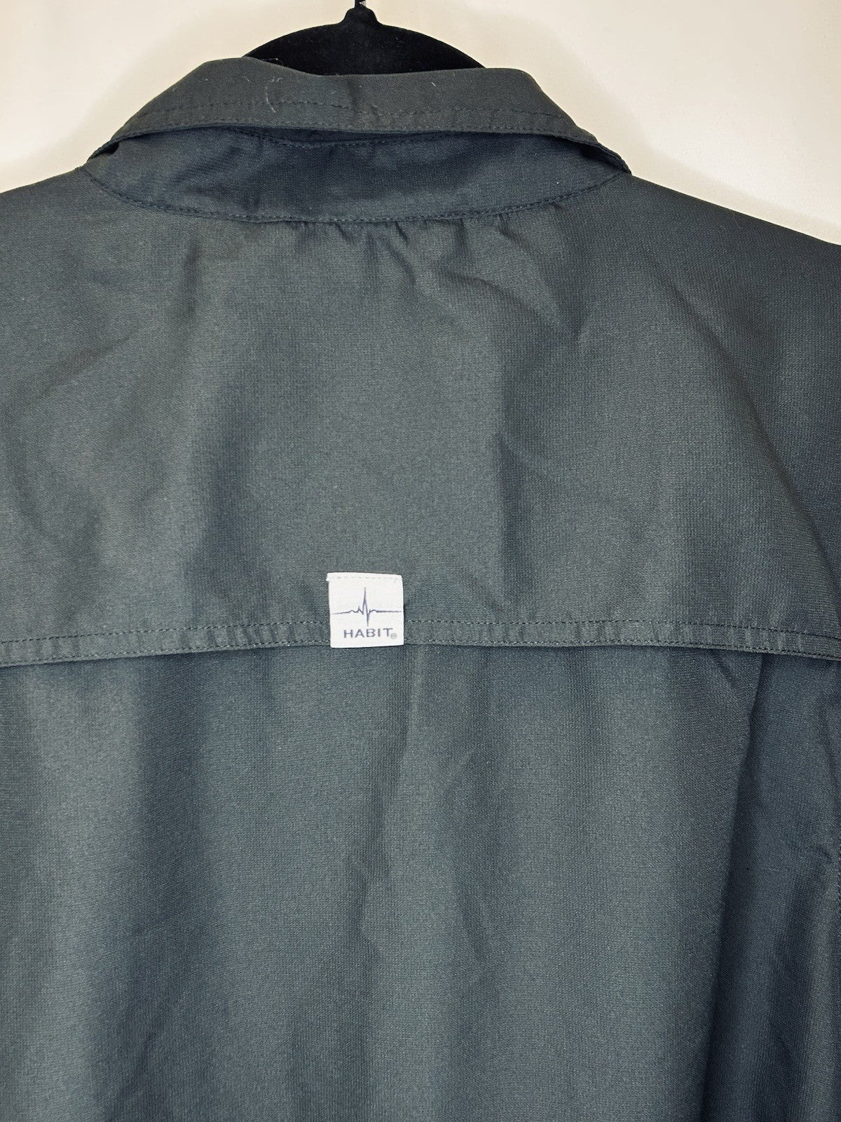 Habit Men's Fourche Mountain River Guide Long Sleeve Fishing Black Shirt Large