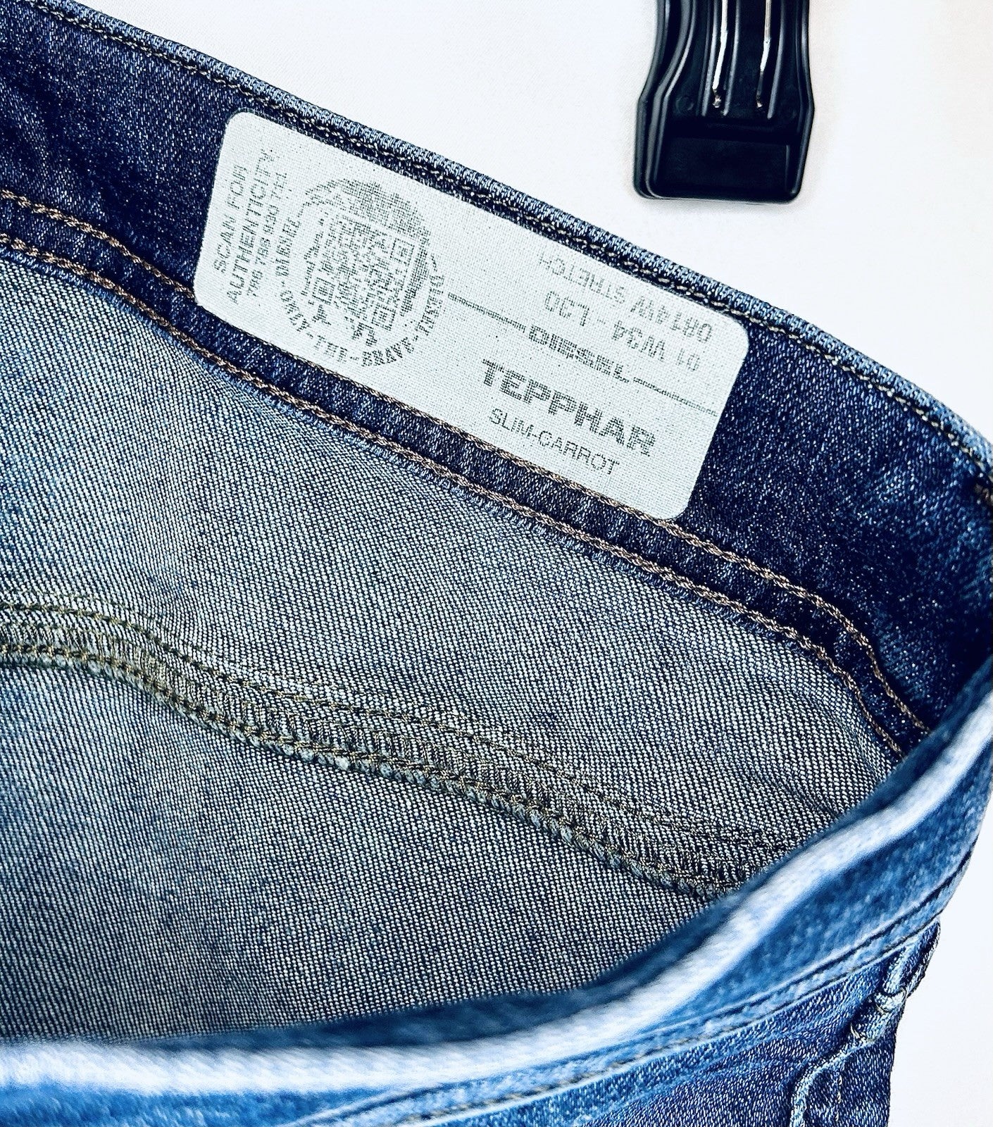 Diesel Jeans Tepphar Men’s 34x30 Slim Skinny Fit Dark Wash | Slim Carrot