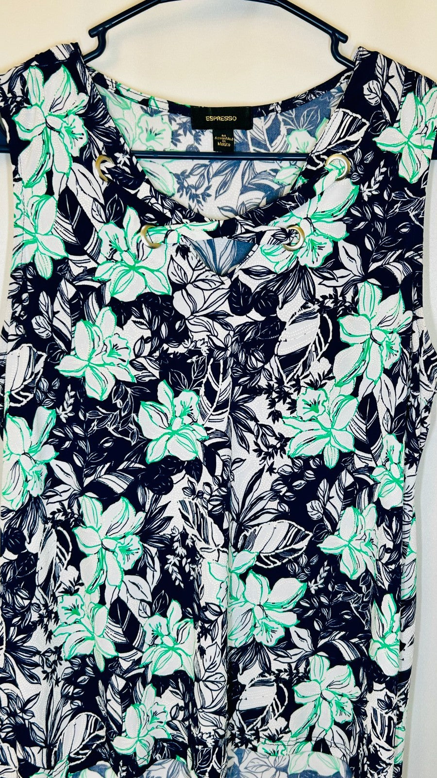 Espresso Los Angeles SZ Medium multicolor top Floral Green/Blue
