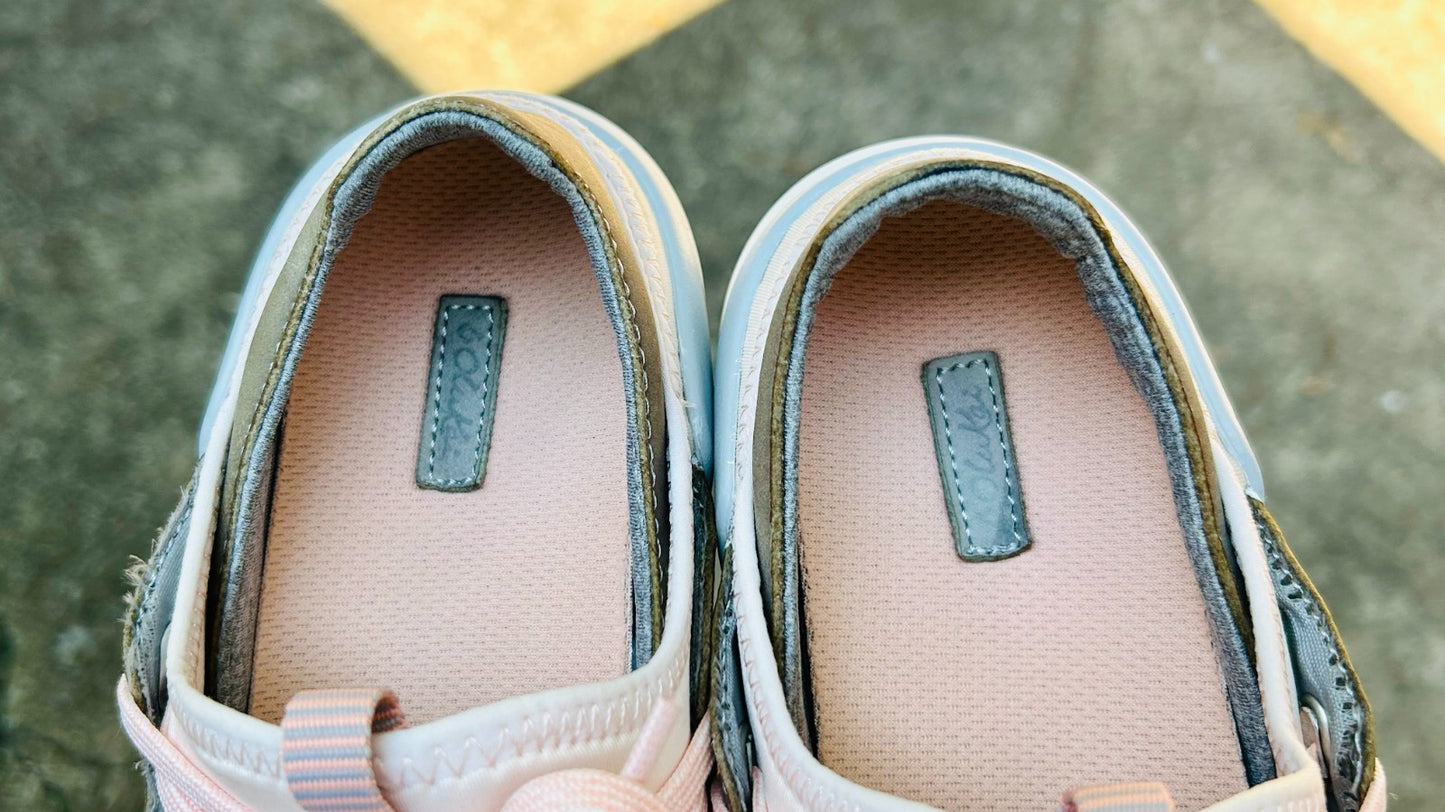 OLUKAI Pearl Blush/Pale Grey Miki Li Slip On Shoes Sneakers | Women's Size 7