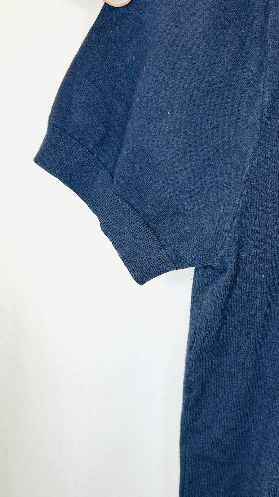 True Classic Men’s L Dark Navy Blue Short Sleeve Ultra-Soft Fitted Classic Polo