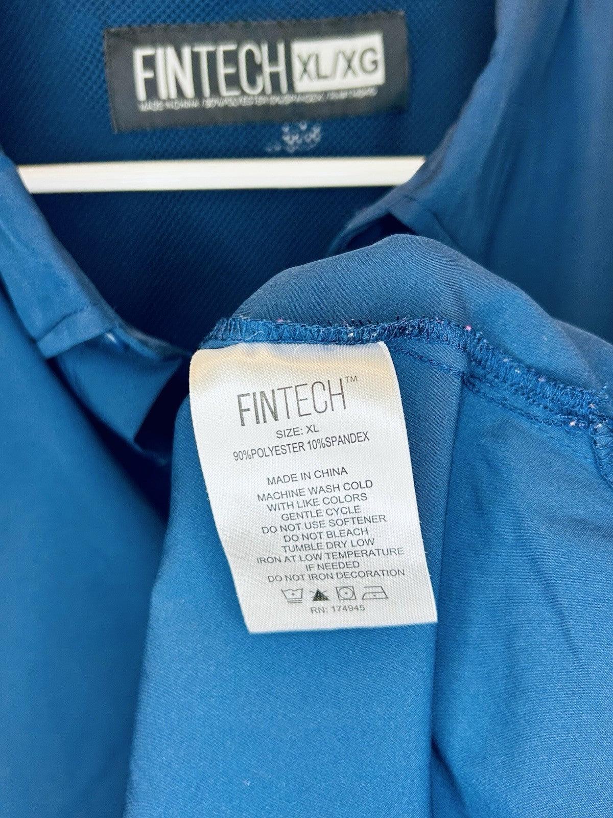 Fintech Fishing Deep Sea Long Sleeve Shirt w\ Vented Back Blue XL