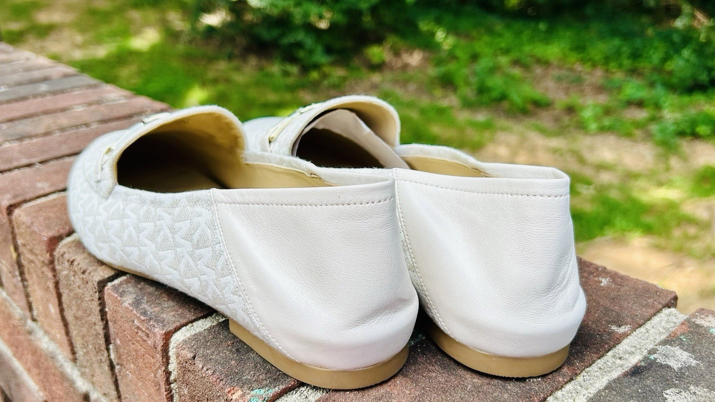 New MICHAEL KORS Charlton Loafer Leather | Bright White | 11M Size | Retail $155