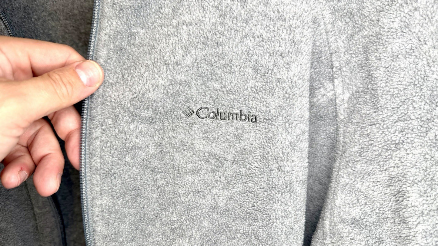 Columbia Fleece Jacket Men's Size 2XL Dark Gray Full Zip Outdoor Zip Pockets