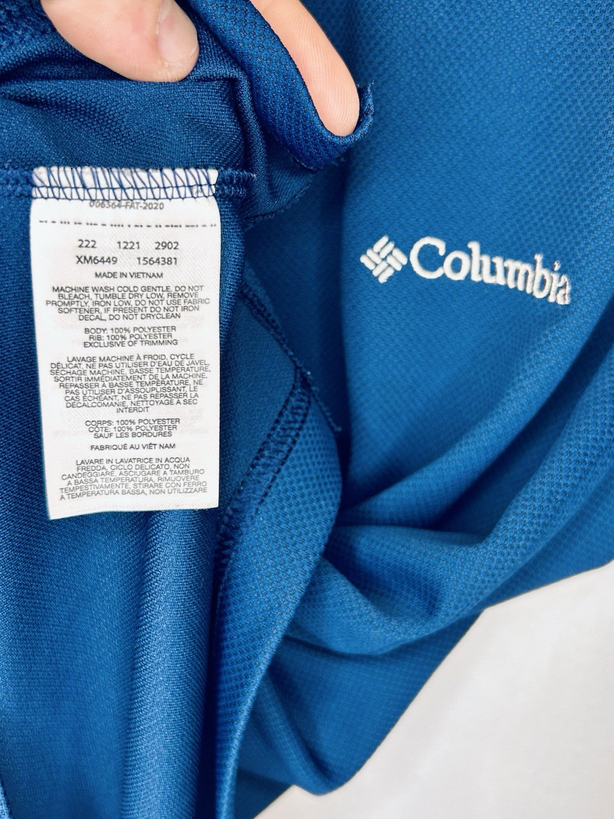 Columbia Men’s Polo Shirt Size Medium M Navy Blue Short Sleeve Collared