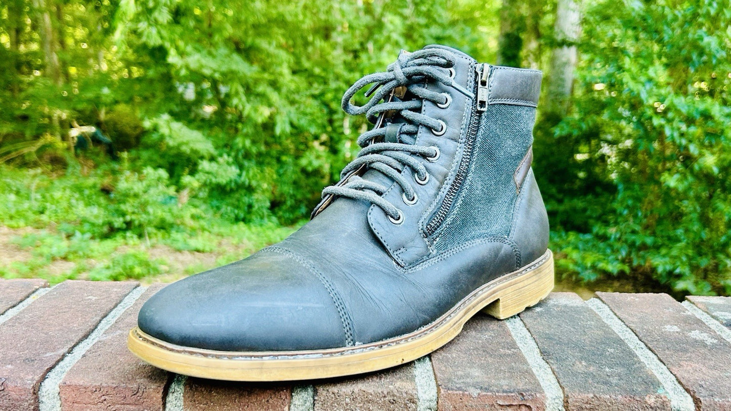 Sonoma Gray Zip-up & Lace-up Ankle Boots Men's Size 13M