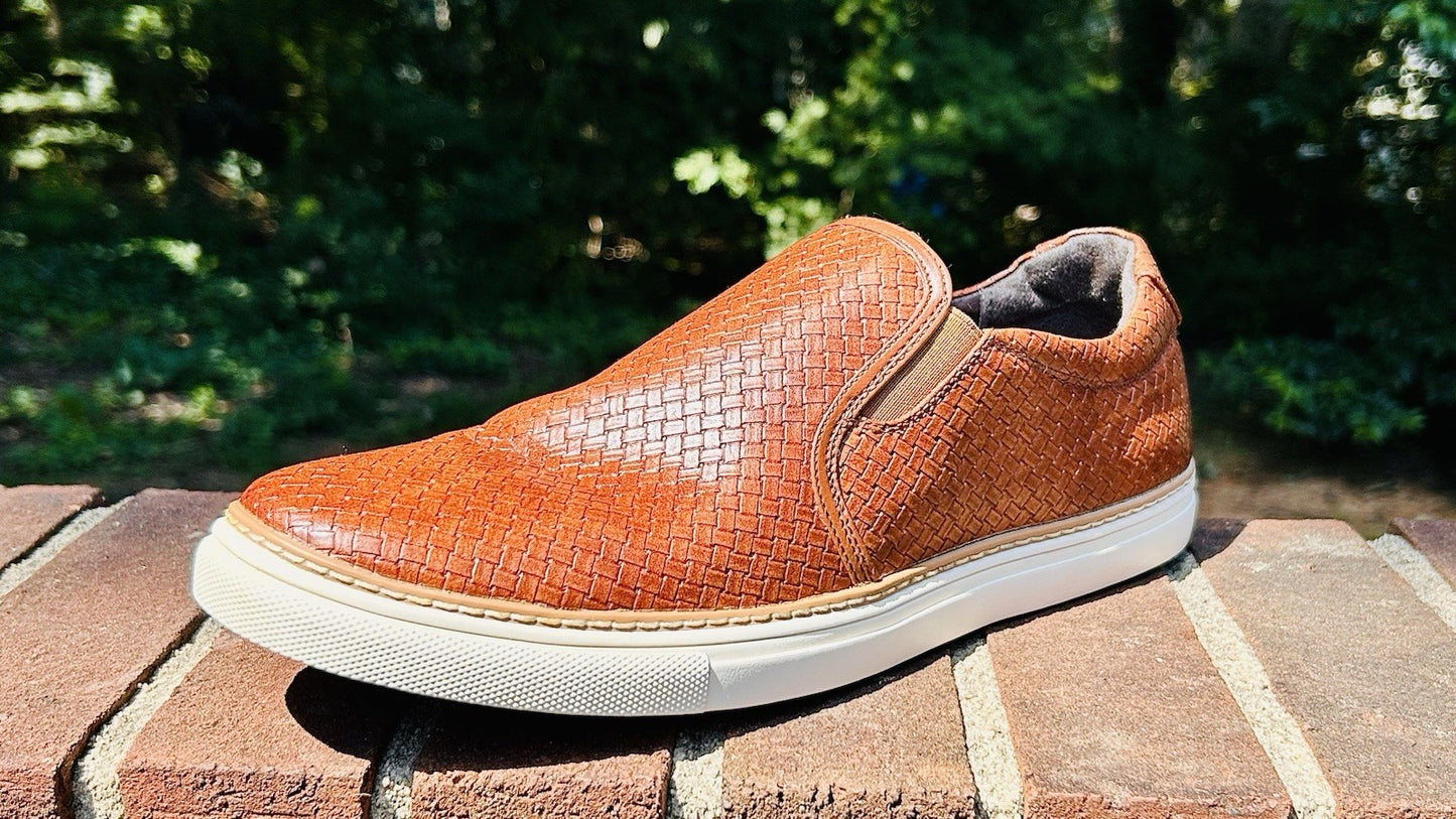 Black Brown 1826 Men's Weave-Around Casual Slip-On Loafer Sz 9.5 / See Pics!!