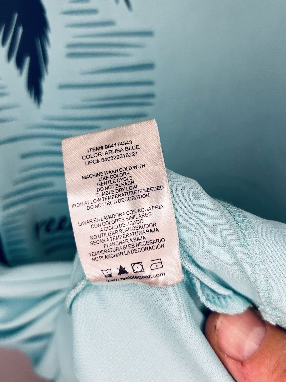 Reel Life Women's Sun Defender Round Neck Long Sleeve UV Top Blue Medium