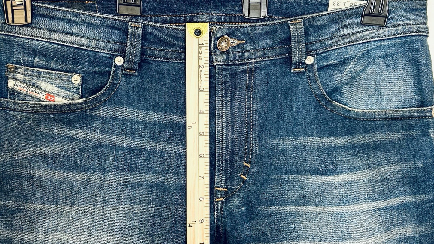 Diesel Jeans Thavar Men’s 34x33 Slim Skinny Fit Dark Wash (34x31 Measured)
