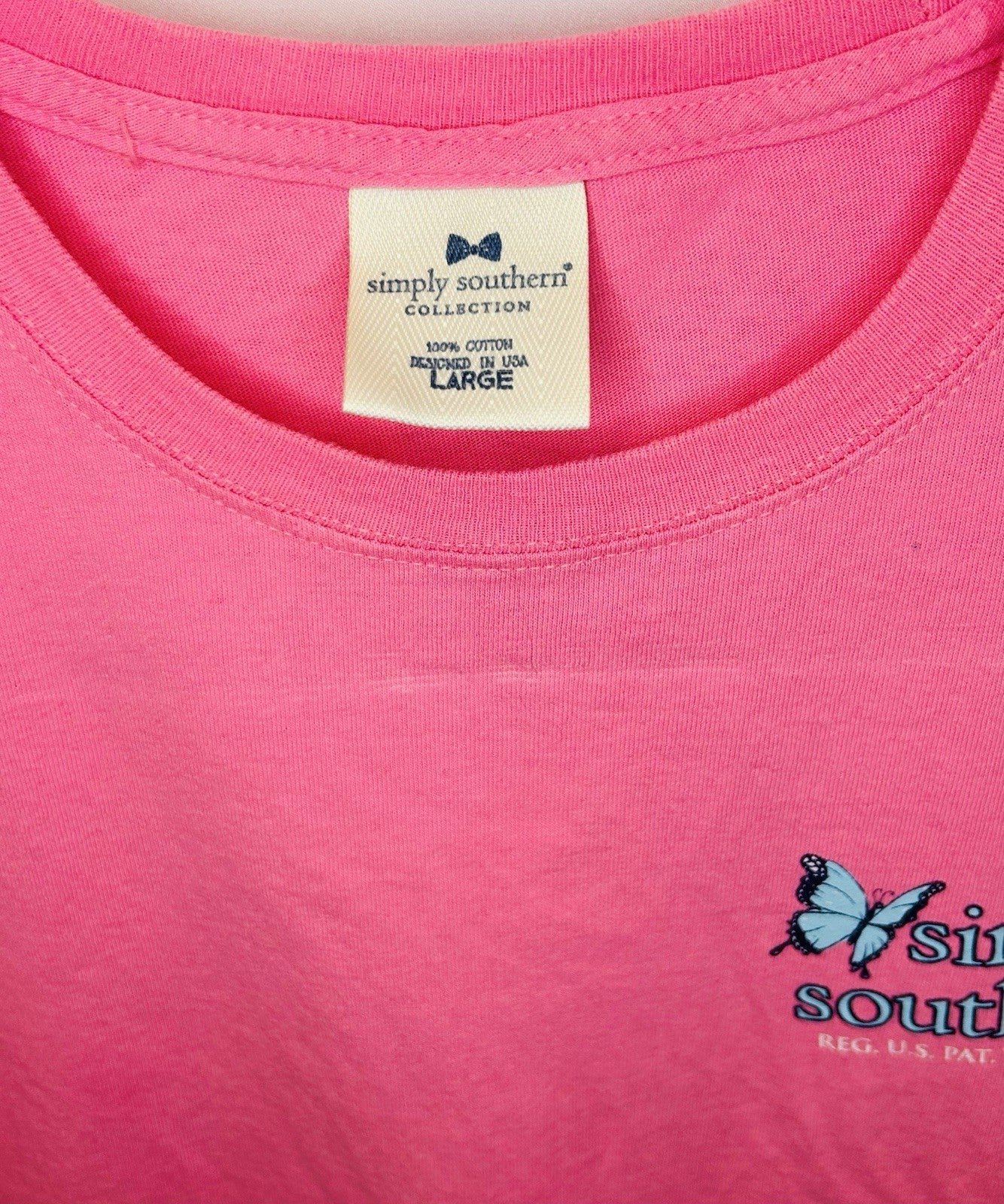 Simply Southern - If You Want To Fly Butterfly Shirt - Women’s Large / Pink