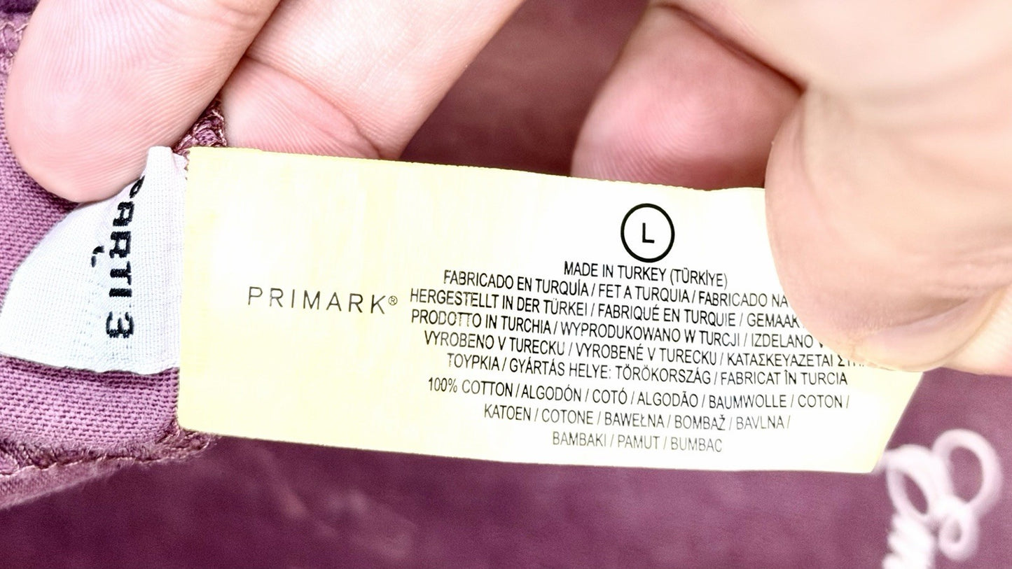 Primark Men’s Large Relaxed Fit Heather Burgandy “Pears” T-shirt