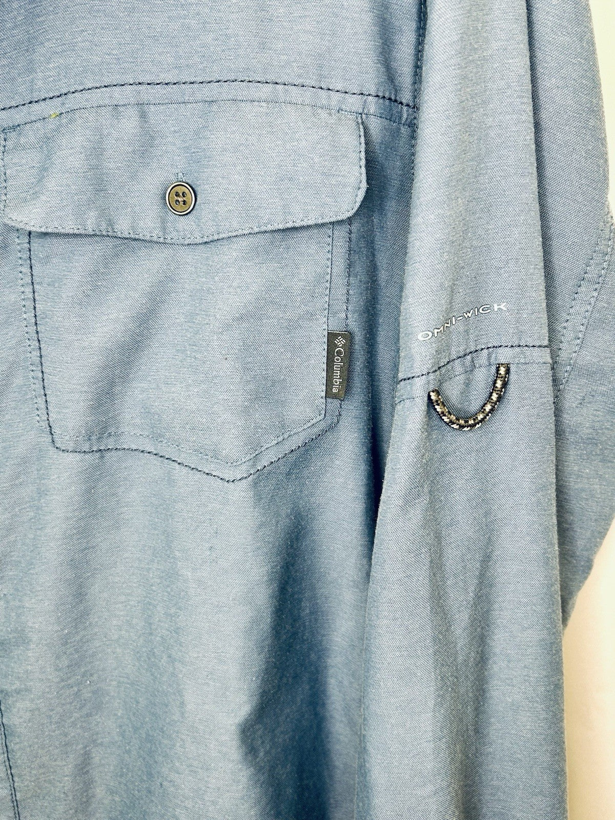 Columbia Men`s Pilsner Peak Ii Long Sleeve Shirt Large Grey Ash